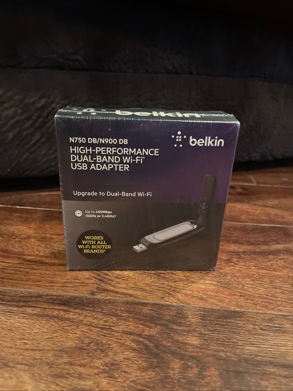 Belkin N750 High-Performance Dual-Band Wi‑Fi USB Adapter - Black BRAND NEW